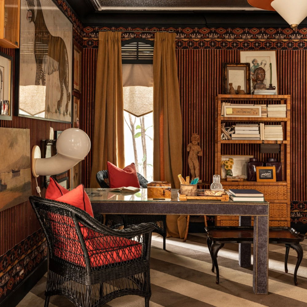 Aparador Tacha Veludo Devorê Blue