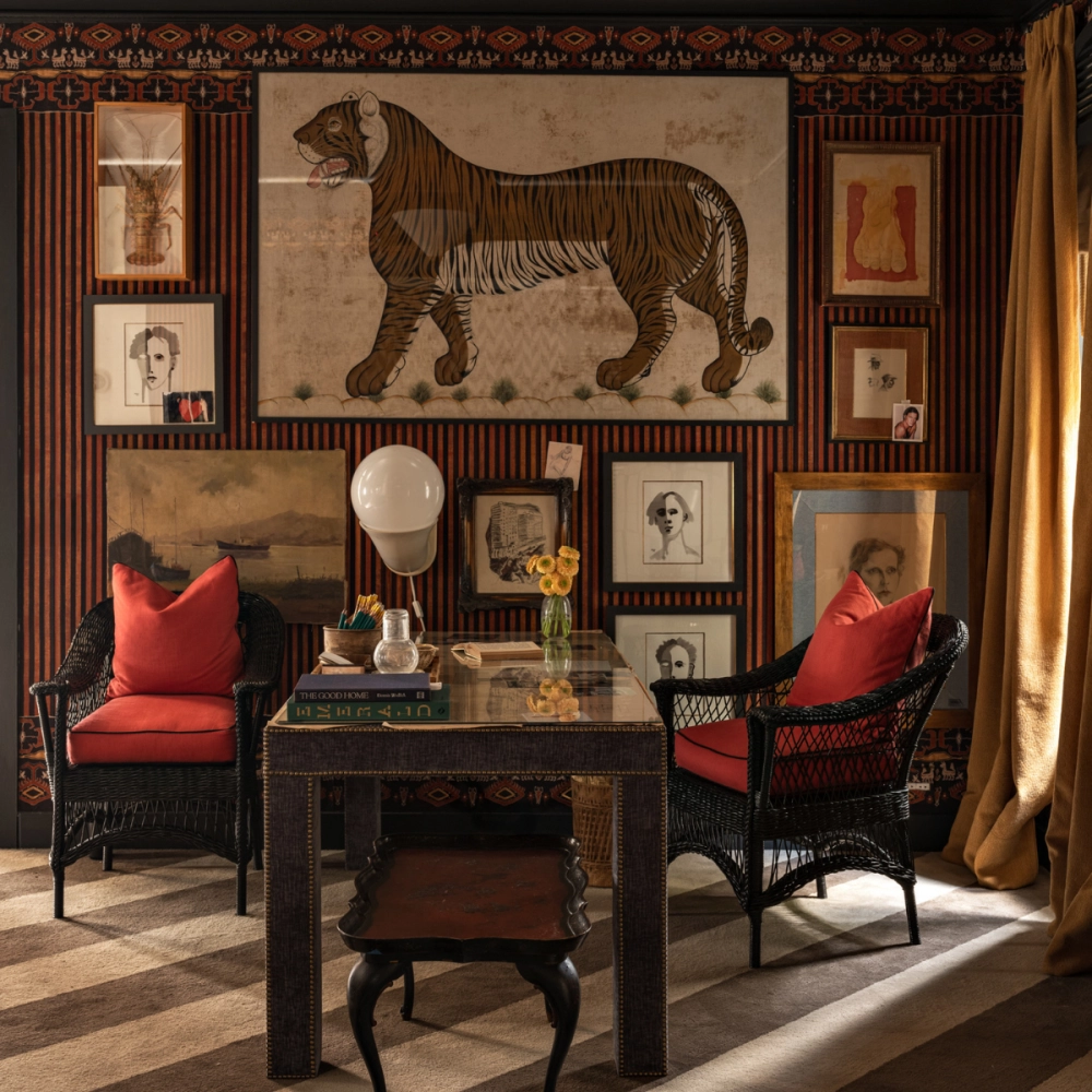 Aparador Tacha Veludo Devorê Blue