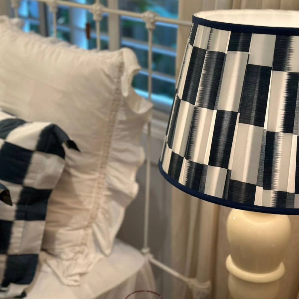 Cúpula Pregueada Xadrez Denim-GG