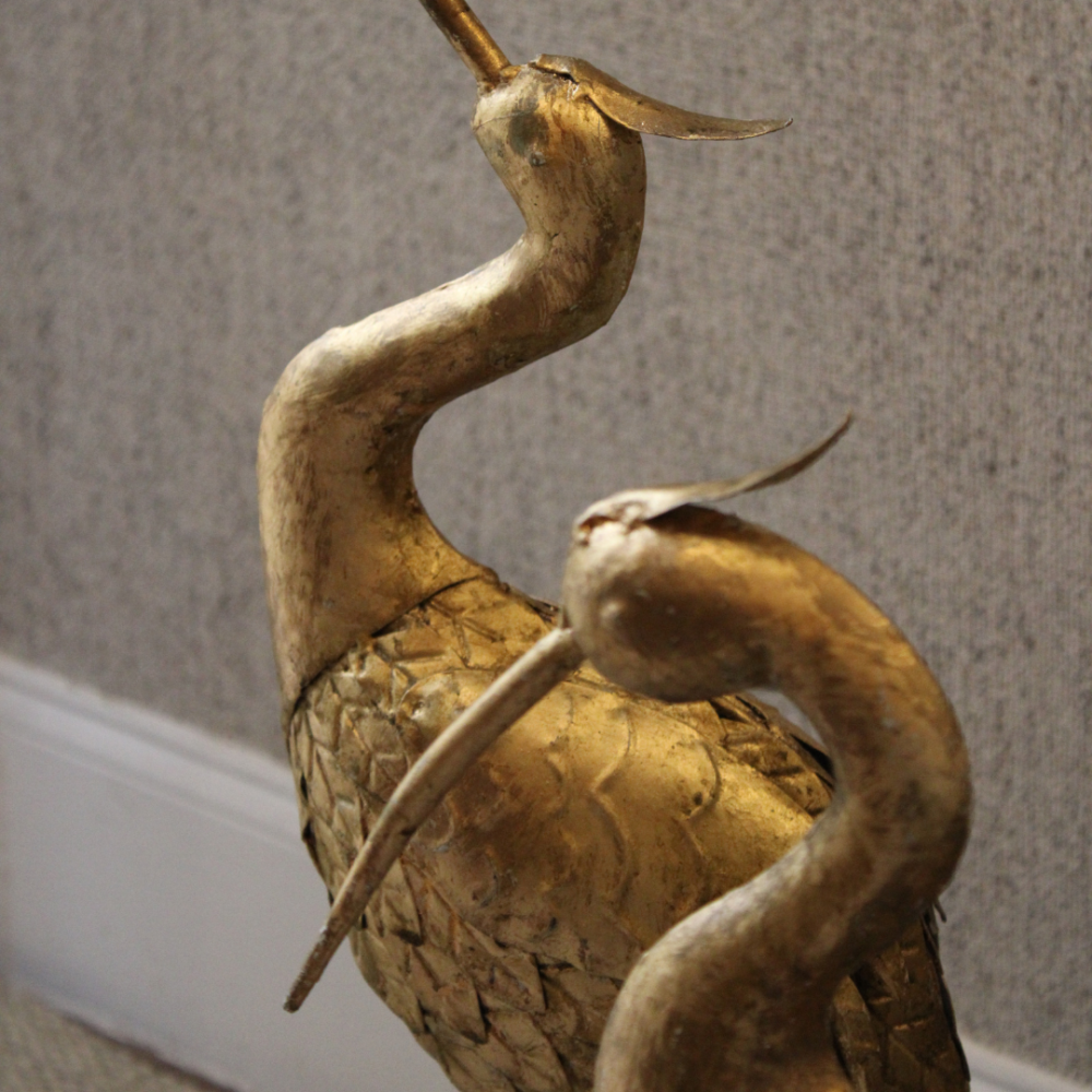 Escultura Garça Decorativa Metal I