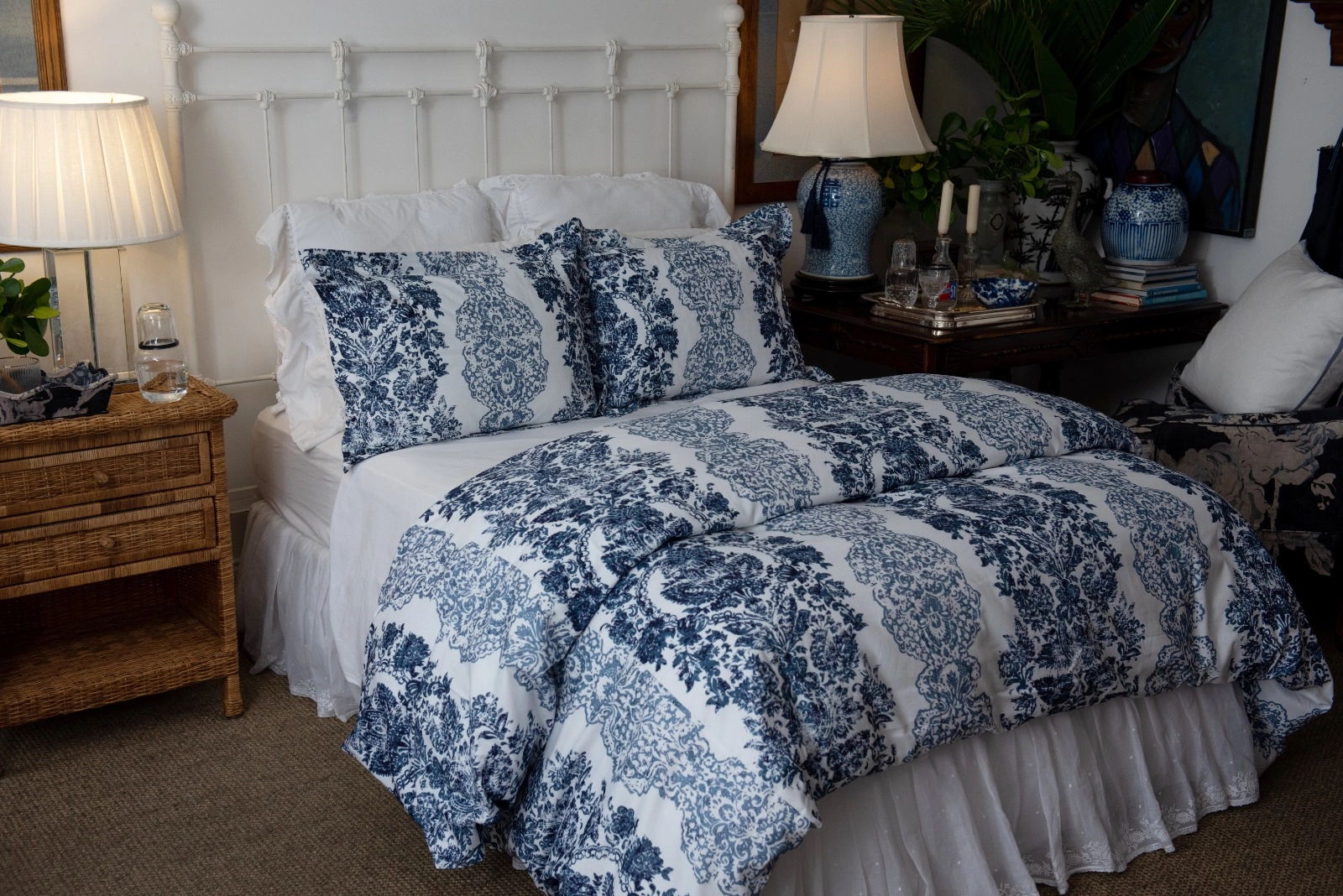 Tecido Medalhão Pargo Índigo 