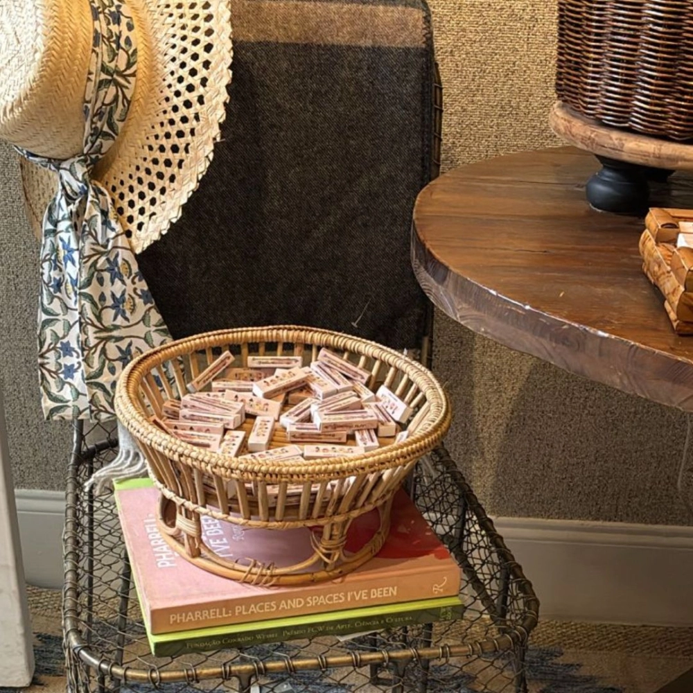 Fruteira Fibra Natural Redonda