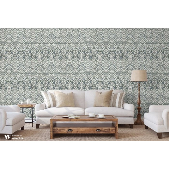 Tecido Jacquard Ikat Salvia 