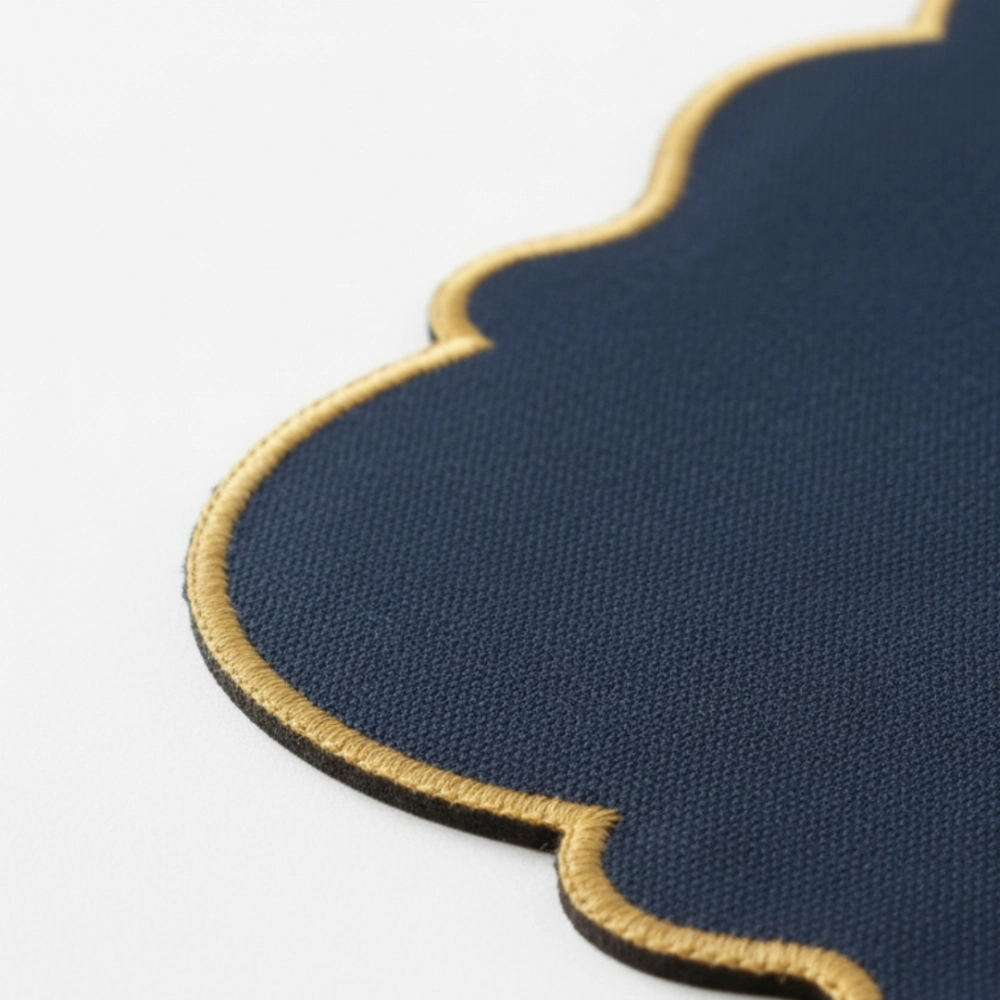 Jogo Americano Marinho Bordado Cúrcuma Jogo Americano Marinho Bordado Cúrcuma