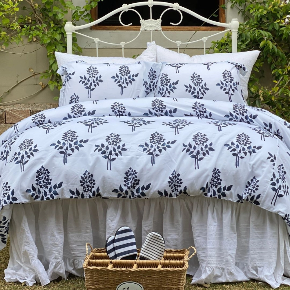 Kit Capa de Duvet Bouquet Marinho