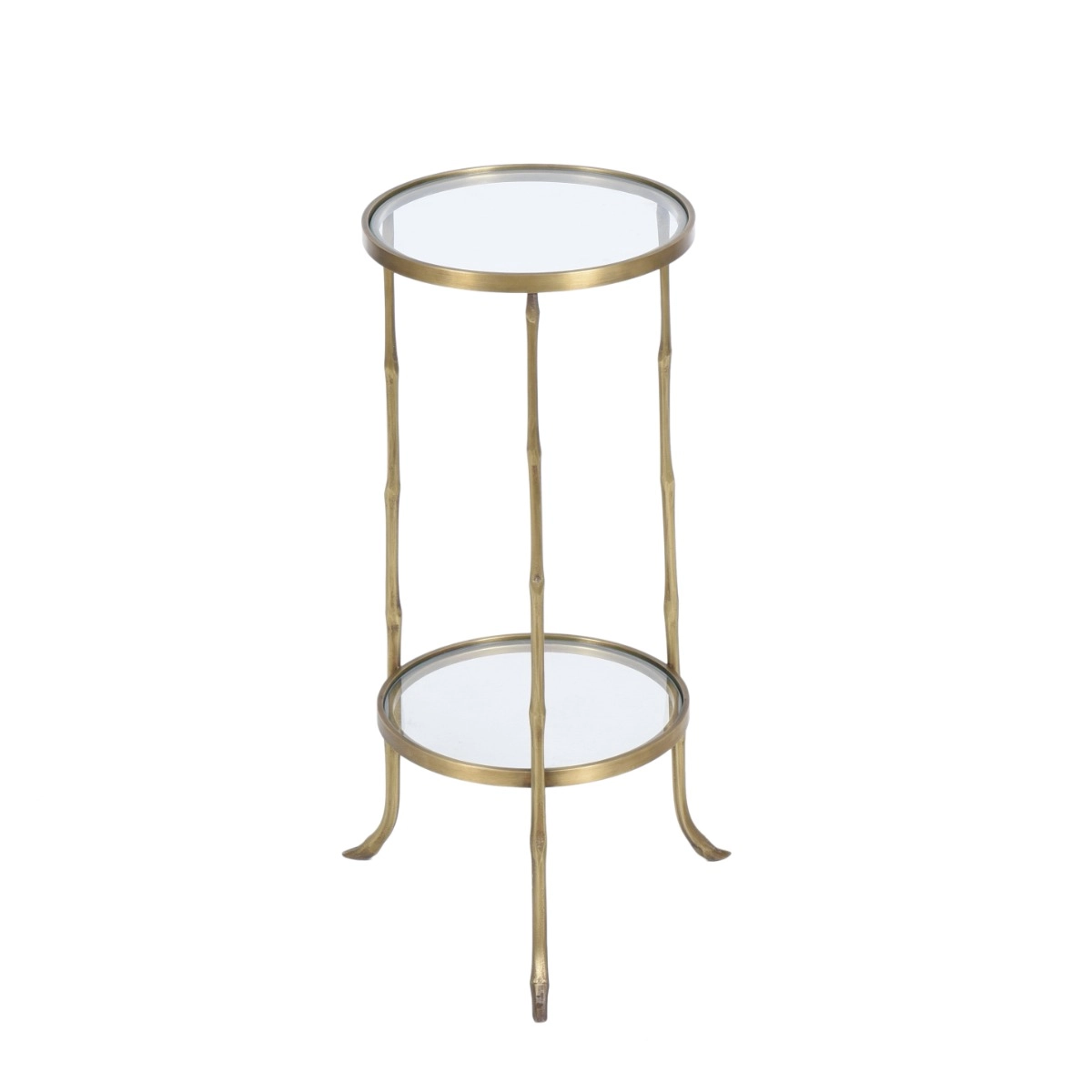 Mesa Regina Dourada Com Vidro