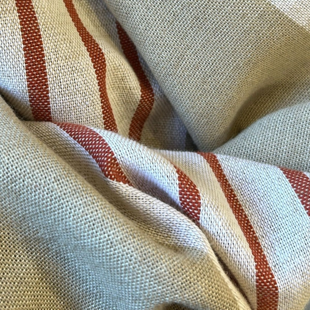 Rolo 6m | Tecido Lista François Leve Rusty