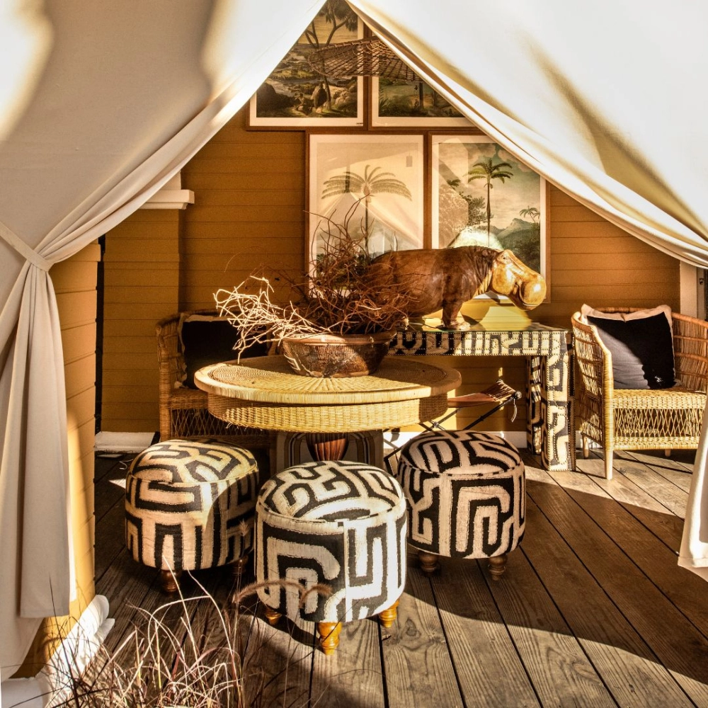 Tecido Estampa Kuba Off White