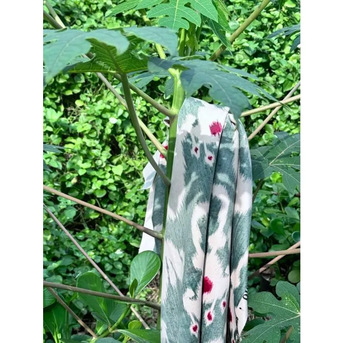 Tecido Ikat Agapanto