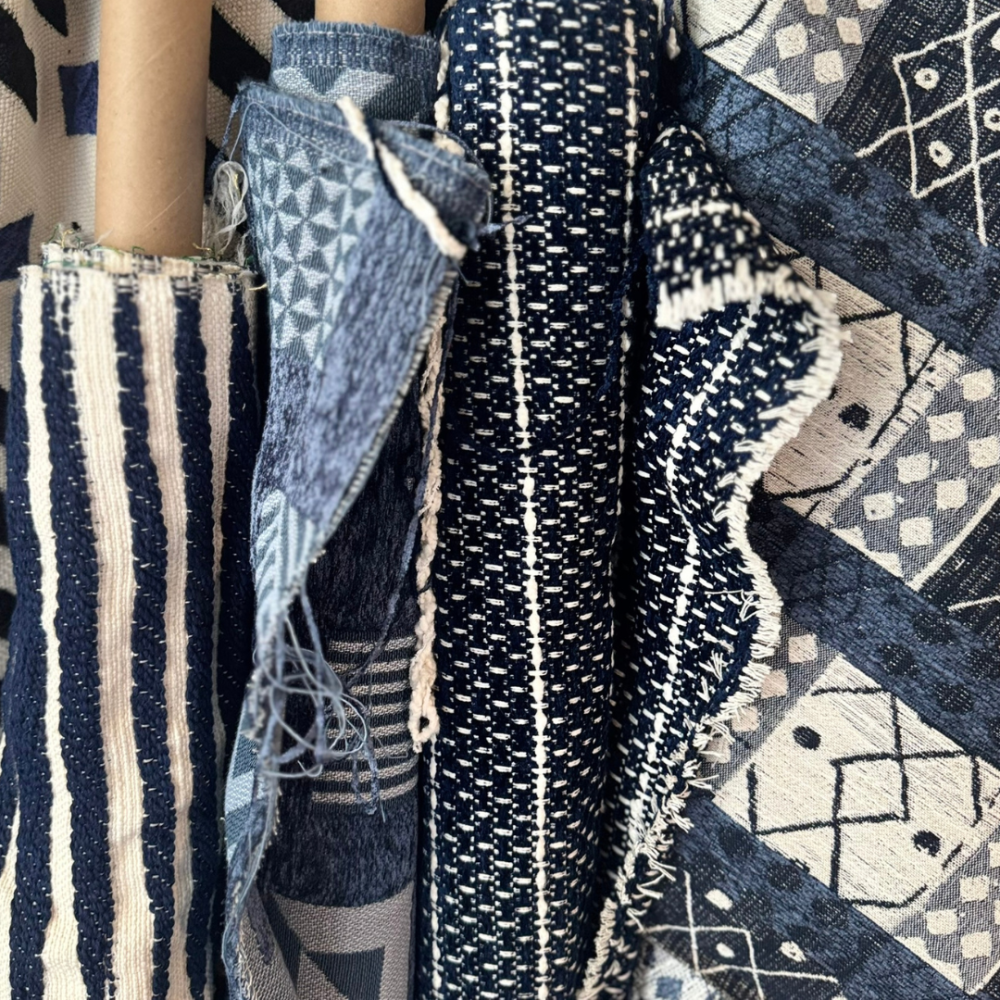 Tecido Jacquard Trama Azul Tecido Jacquard Trama Azul
