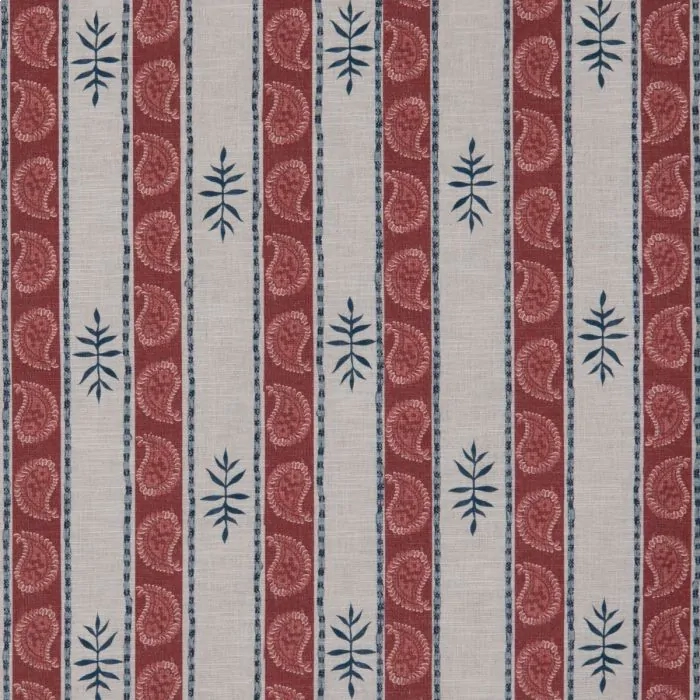 Tecido Lista Paisley Escarlate