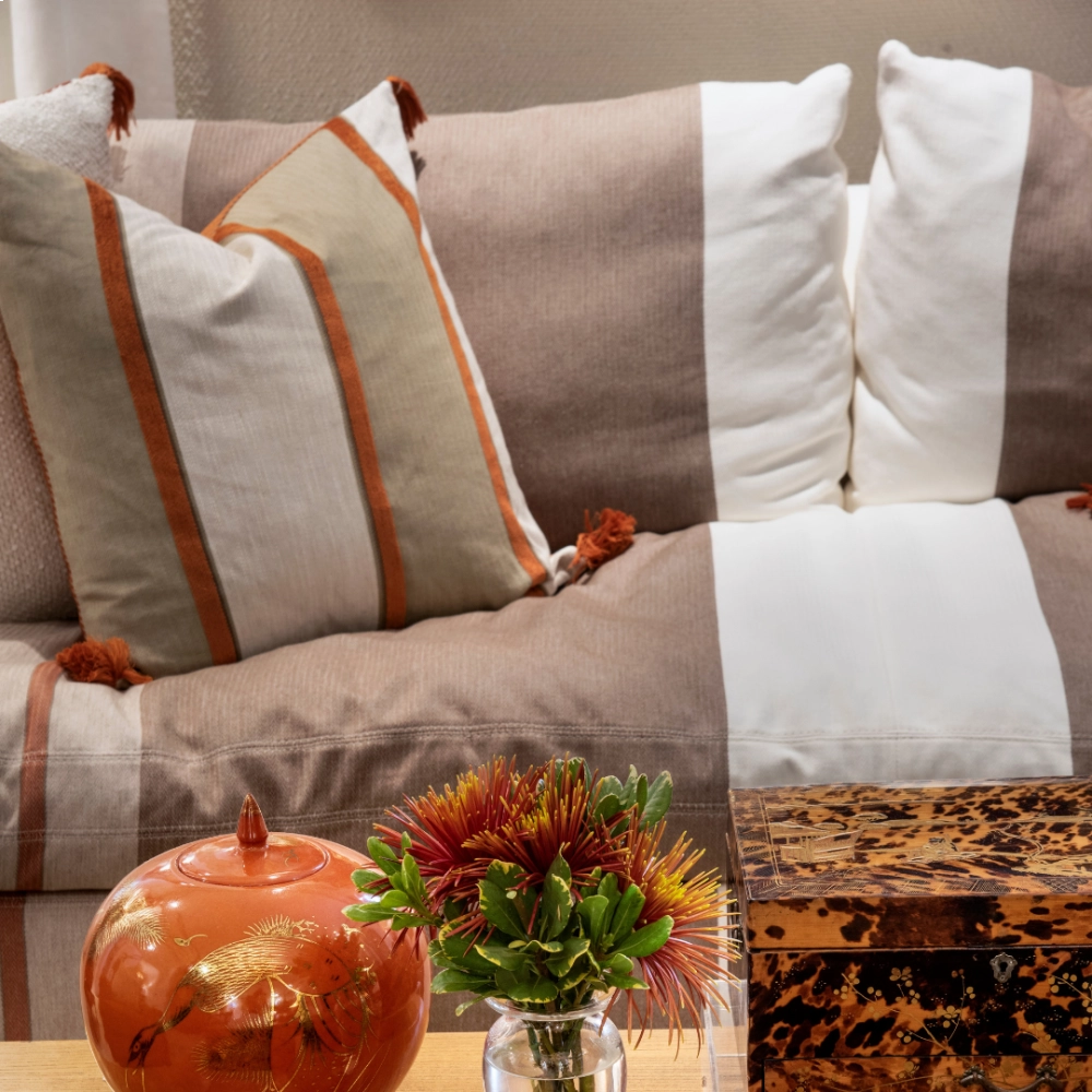 Tecido Lista Rusty Off White