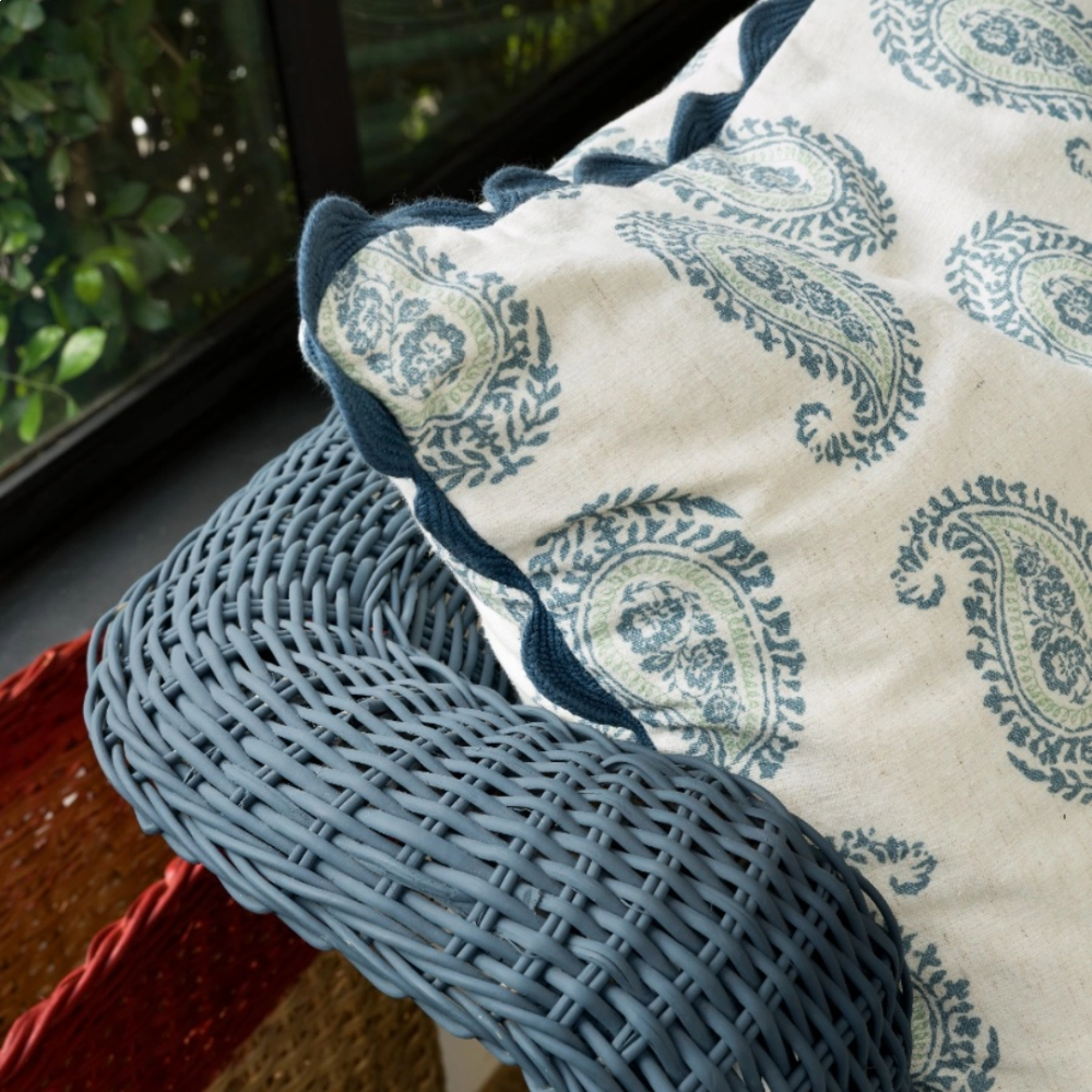 Tecido Paisley Jeans com Salvia Tecido Paisley Jeans com Salvia