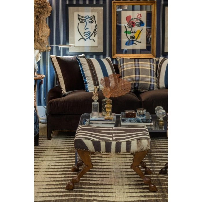 Tecido Zebra Veludo Bone