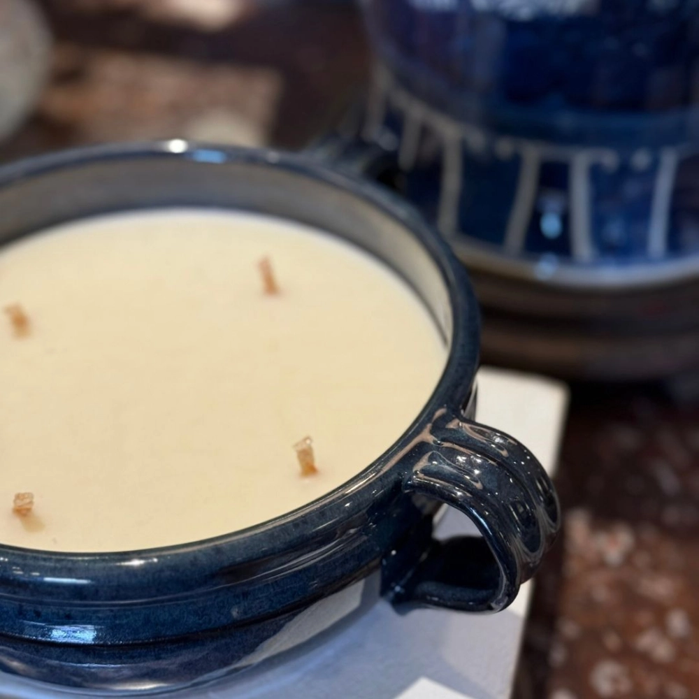 Vela Cerâmica Azul G Vela Cerâmica Azul G