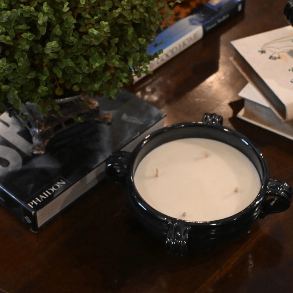 Vela Cerâmica Azul G Vela Cerâmica Azul G