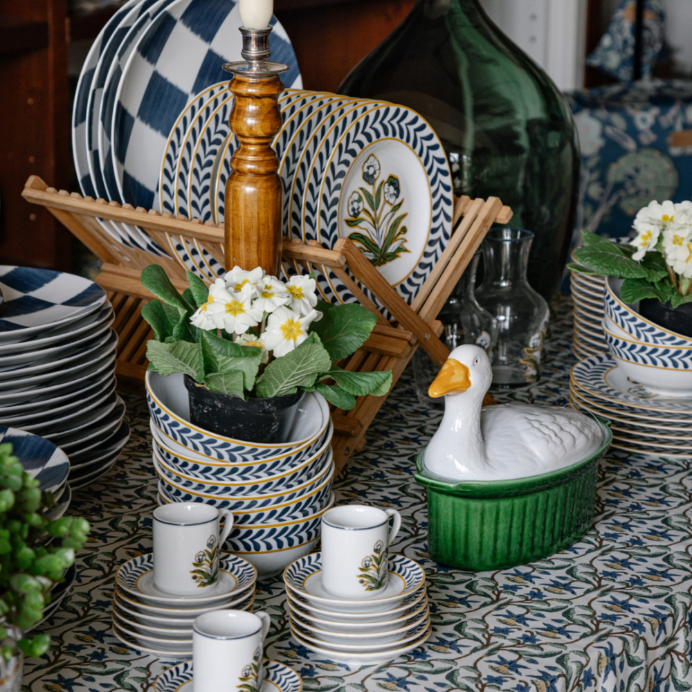 Xícara com Pires Floral Zanzibar